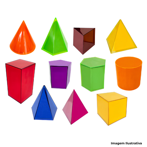 Brinquedo Sólidos Geométricos Acrílico Com 11 Peças - Portal de Adesões
