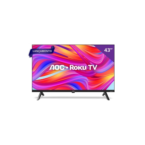 Televisor AOC 43S5045/78G: Smart TV 43"| DLED 4K| Comando De Voz| Roku TV| Wi-fi| Bluetooth| HDMI| USB| Lan Ethernet - Portal de Adesões