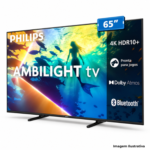 Televisor Philips 65PUG8100/78: Smart TV 65"| 4K Ultra HD| Comando De Voz| HDMI| USB| LAN Ethernet| Garantia de 1 Ano