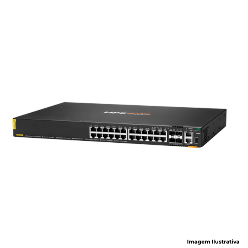 Switch De Acesso HPE Aruba Networking CX 6200F 24G Class4 PoE 4SFP+ 370W JL725B - Portal de Adesões