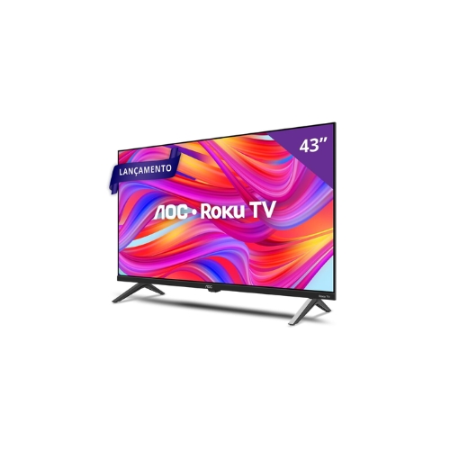 Televisor AOC 43S5045/78G: Smart TV 43"| DLED 4K| Comando De Voz| Roku TV| Wi-fi| Bluetooth| HDMI| USB| Lan Ethernet
