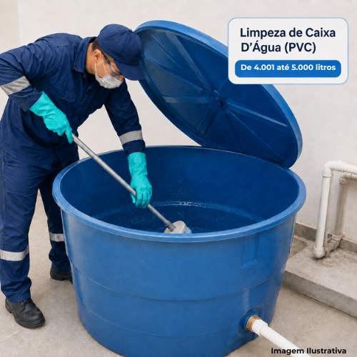 Serviço de Limpeza de Caixa D’Água (PVC) – De 4.001 até 5.000 litros - Portal de Adesões