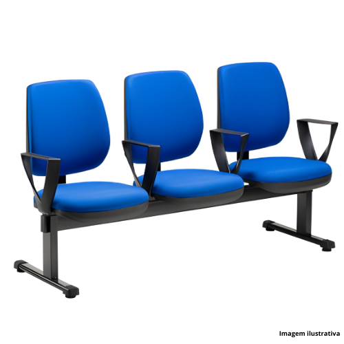 Longarina Plaxmetal Altrix 3 Lugares AL175-C-L3L-CB - Portal de Adesões