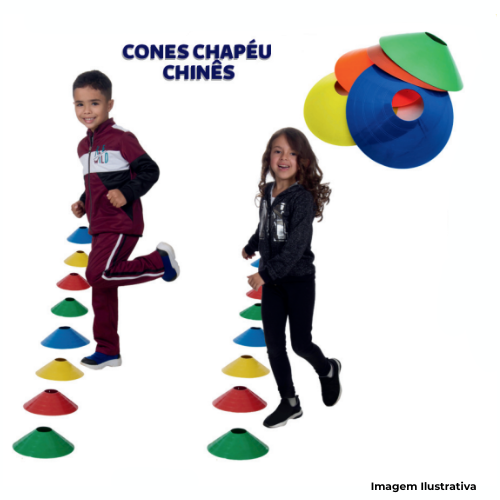 Conjunto Kit Agilidades Corporais Circuito Infantil Com 38 Peças