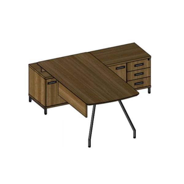 Mesa Presidente Terios Com Armário Lateral 1.8m - Portal de Adesões