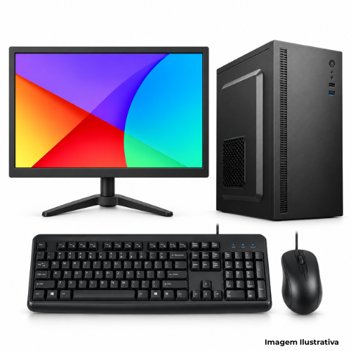 Computador Desktop Mega Corp MBM-2000: Processador AMD| 12GB RAM| 120GB SSD| Monitor 21,5"| Garantia de 1 Ano - Portal de Adesões
