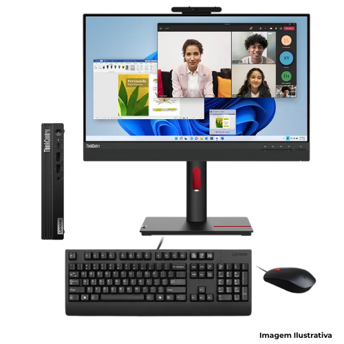 Computador Desktop Lenovo ThinkCentre M75q Gen 5: Processador Ryzen 7| 16GB RAM| 512GB SSD| Monitor 23,8"| Garantia 3 Anos On-Site - Portal de Adesões