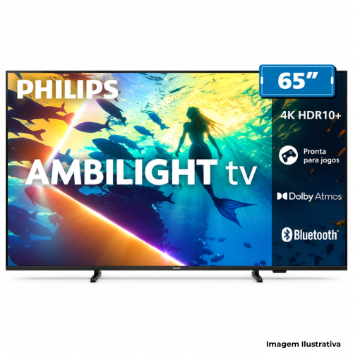 Televisor Philips 65PUG8100/78: Smart TV 65"| 4K Ultra HD| Comando De Voz| HDMI| USB| LAN Ethernet| Garantia de 1 Ano - Portal de Adesões