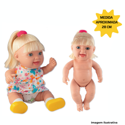Brinquedo Boneca Menina Branca Articulada 28cm Com Representação Anatômica - Portal de Adesões