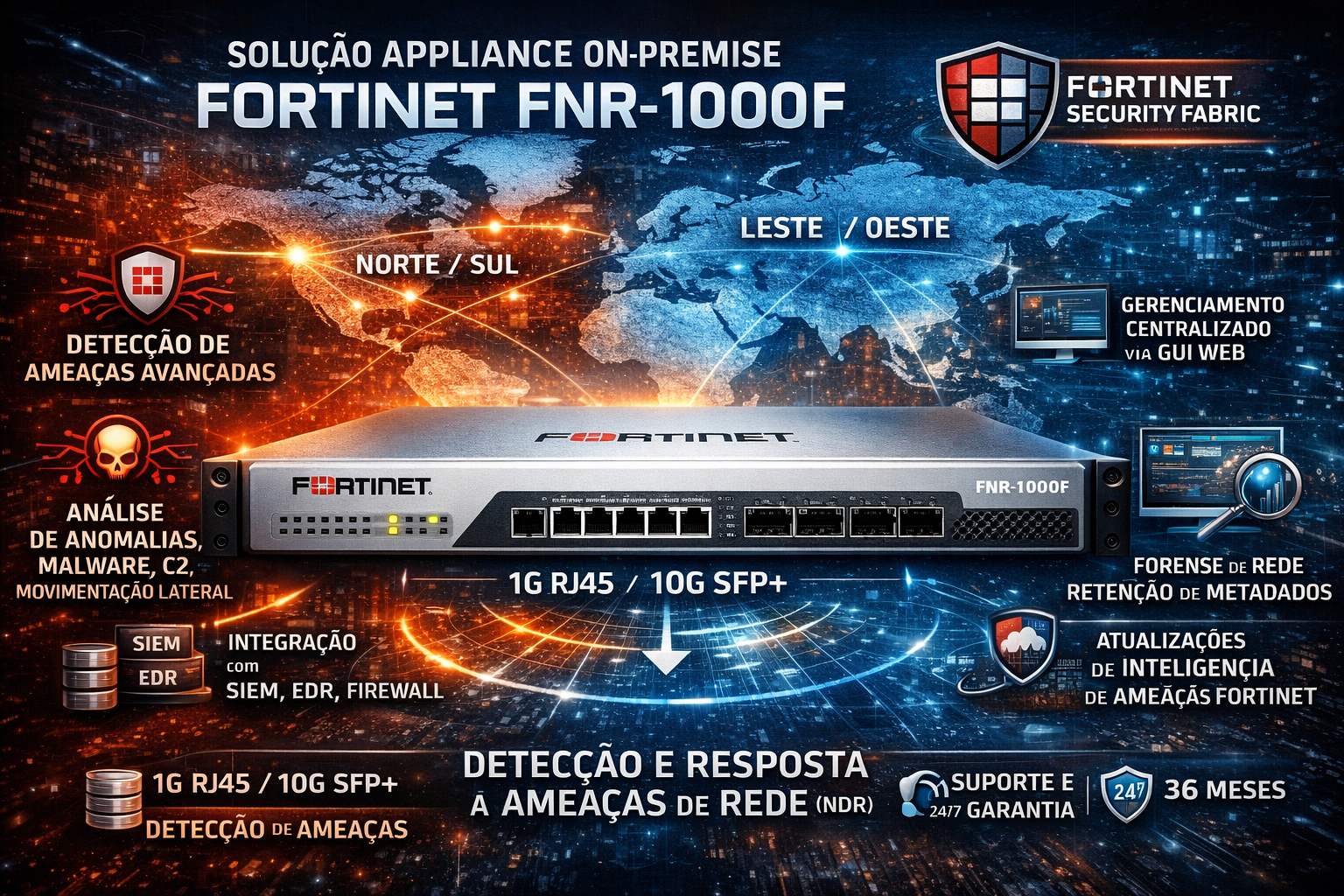 Solução Appliance On-Premise Fortinet FNR-1000F - Portal de Adesões
