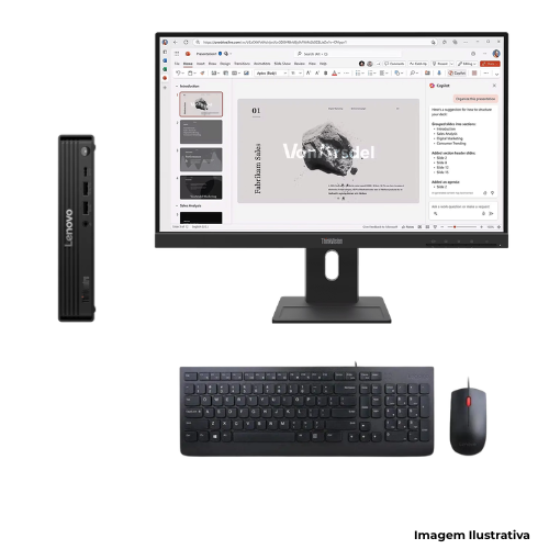Computador Desktop Lenovo ThinkCentre M75q Gen 5: Processador Ryzen 7| 2x 16GB RAM| 256GB SSD| Monitor 21,5"| Garantia 5 Anos On-Site - Portal de Adesões