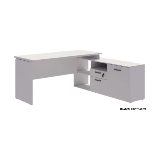 Mesa Diretor Em L (L1[C=180cm, P=65cm] x L2[C=140cm, P=40cm]) - Portal de Adesões