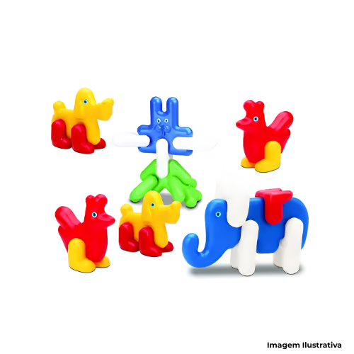 Brinquedo Kit De Encaixe Multiatividades Amiguinhos - 50 Peças - Portal de Adesões