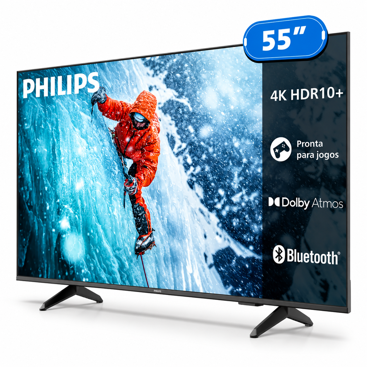 Televisor Philips 55PUG7300/78: Smart TV 55"| 4K Ultra HD| Comando De Voz| HDMI| USB| LAN Ethernet| Garantia de 1 Ano