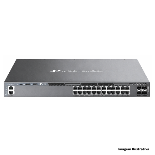 Switch TP-Link SG6428XHP + 2× TP-Link TL-SM5310-T