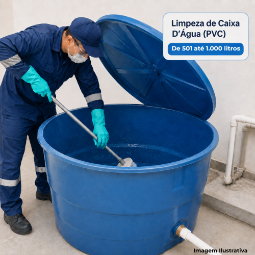 Serviço de Limpeza de Caixa D’Água (PVC) – De 501 até 1.000 litros - Portal de Adesões
