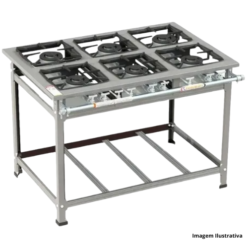 Fogão Itajobi INOX 16003I2 + 2x Forno Itajobi 48L Tampa Inox 9008 - Portal de Adesões