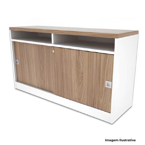 Armário Credenza Executivo Portas de Correr 160x50x89cm Premiatto 87077CO - Portal de Adesões
